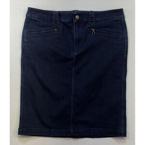 Lauren Ralph Laruen Jeans Co. Womens Denim Skirt Size 8 Blue Zip Pockets